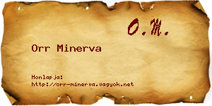 Orr Minerva névjegykártya